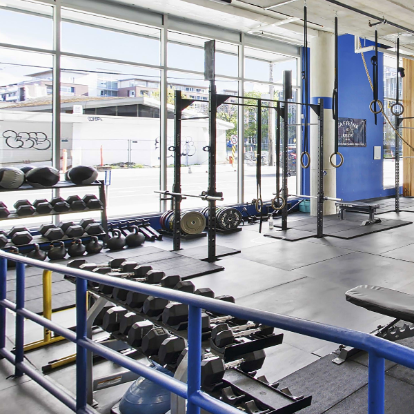 Weight and mats in a Gym